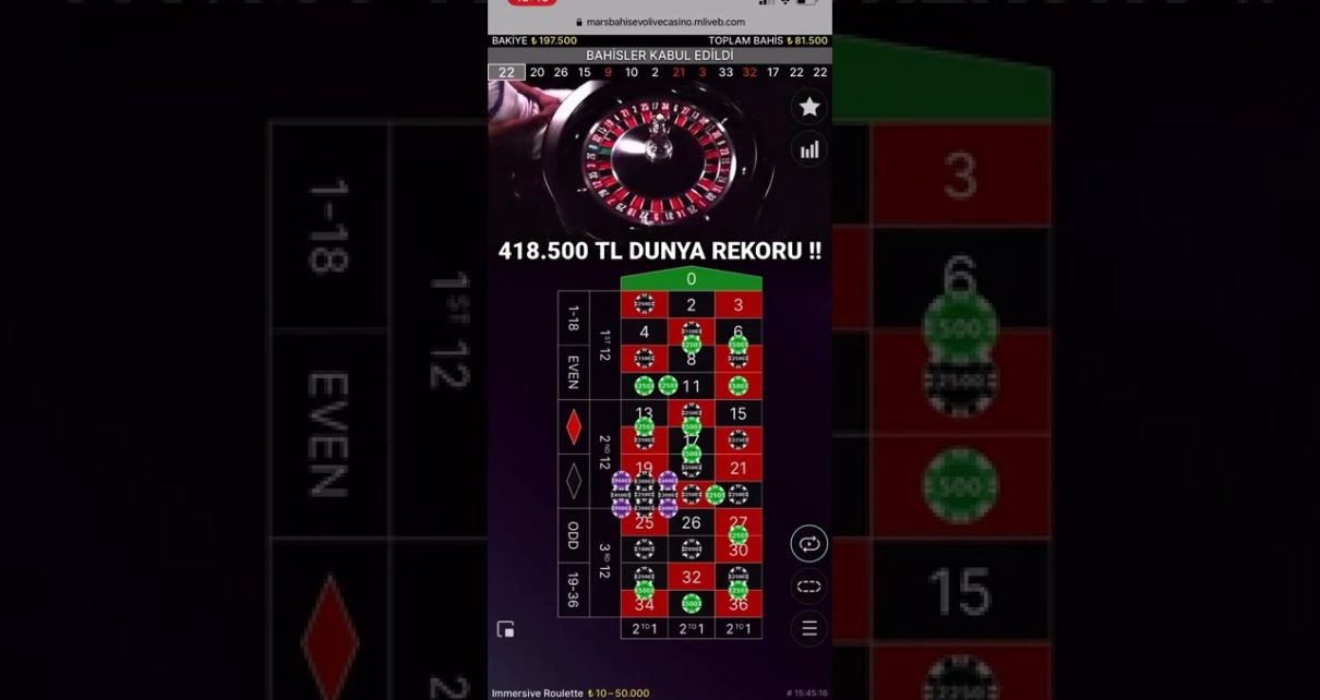 RULETTE TEK SAYIDAN BÜYÜK KAZANÇ DÜNYA REKORU #casino #rulet #roulette