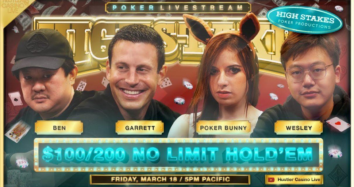 SUPER HIGH STAKES 0/200 w/ Garrett Adelstein, Poker Bunny & Wesley – Commentary by Marc Goone