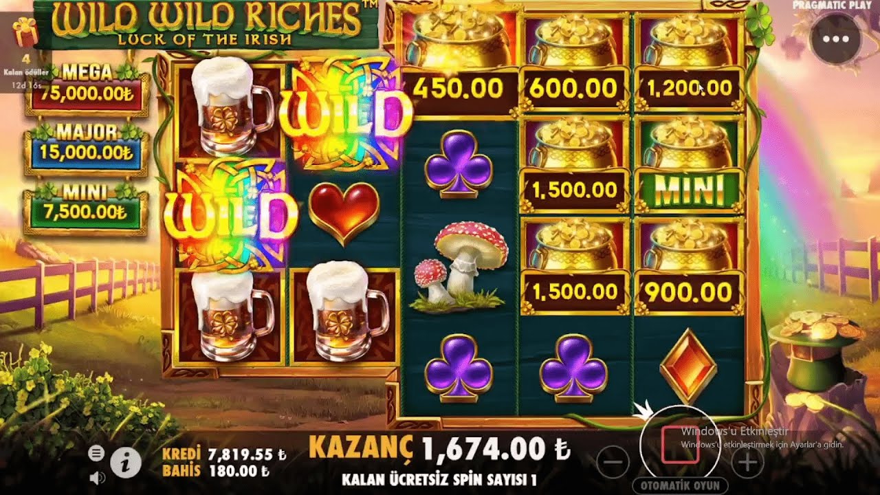 WİLD WİLD RİCHES 3 Dakikada Bonusu Yakalayıp Miniye Kafa Attık  #wildwildriches #casino #slot