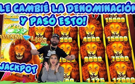 ★ NUEVA MAQUINA ! SAVANNA LION! ?  LE CAMBIE LA DENOMINACION Y NOS PAGO UN JACKPOT ! ?