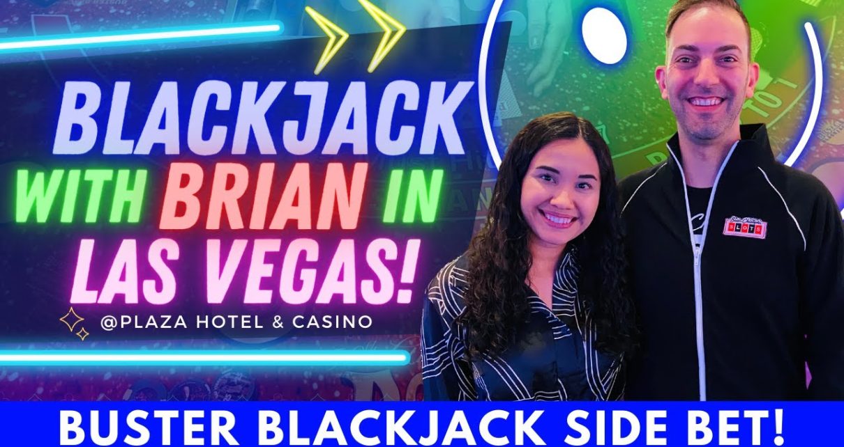 ? BLACKJACK WITH @Brian Christopher Slots AT PLAZA HOTEL & CASINO IN DOWNTOWN LAS VEGAS! SIDE BETS!