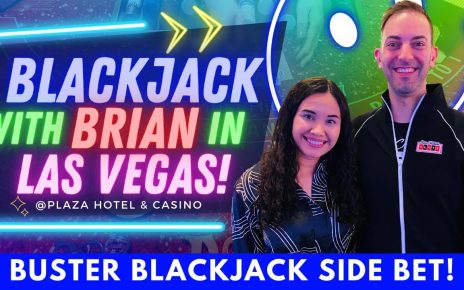 ? BLACKJACK WITH @Brian Christopher Slots AT PLAZA HOTEL & CASINO IN DOWNTOWN LAS VEGAS! SIDE BETS!