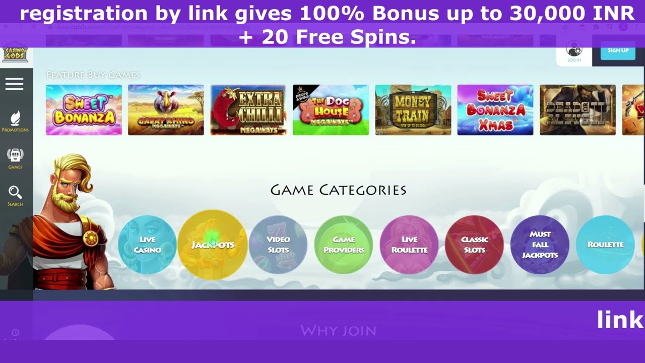 Casino Gods | online casino with 30,000 INR Welcome Package