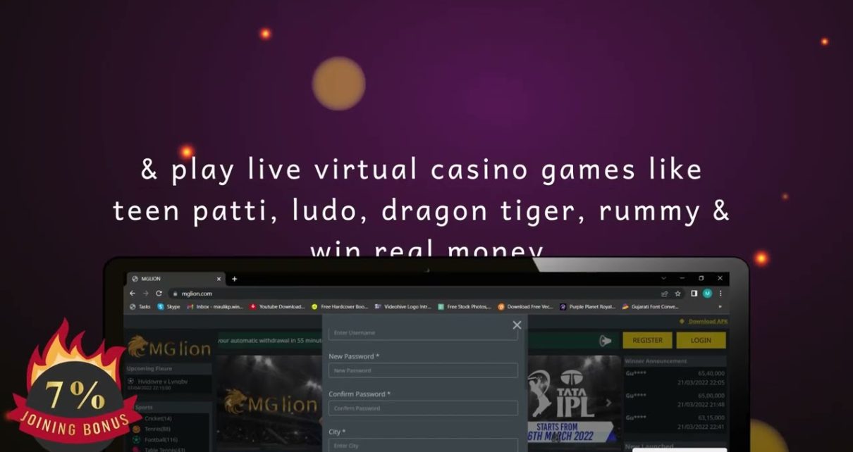 How to register on MGlion an online casino games platform