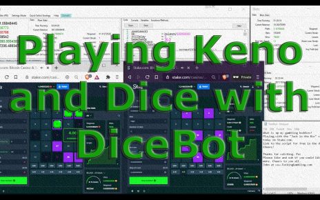 Playing Keno and Dice with DiceBot on Stake Online Casino