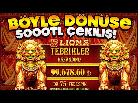 SLOT OYUNLARI ??? 5 LIONS MEGAWAYS İÇİNDEN GEÇİLDİ ✓ #slot #slotoyunları #casino