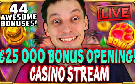 SLOTS LIVE ? BIG €25 000 BONUS OPENING! Casino Stream Big Wins with mrBigSpin