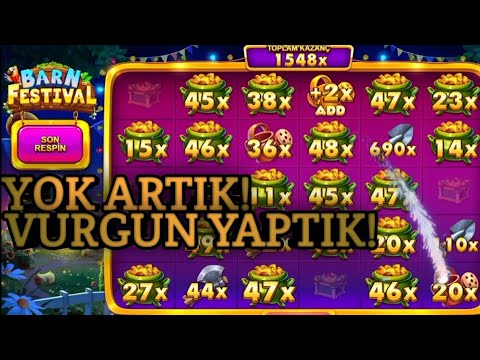 Slot -Barn Festival Oyununda 1550x Vurduk! Sabredip kazandık! #slot #slotoyunları #bonushunt #casino