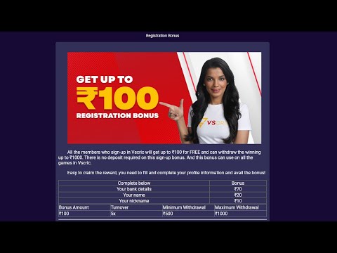 Starting 100rs to 500rs+ in online casino WELCOME Bonus 100rs you can use to play 100%  in all live