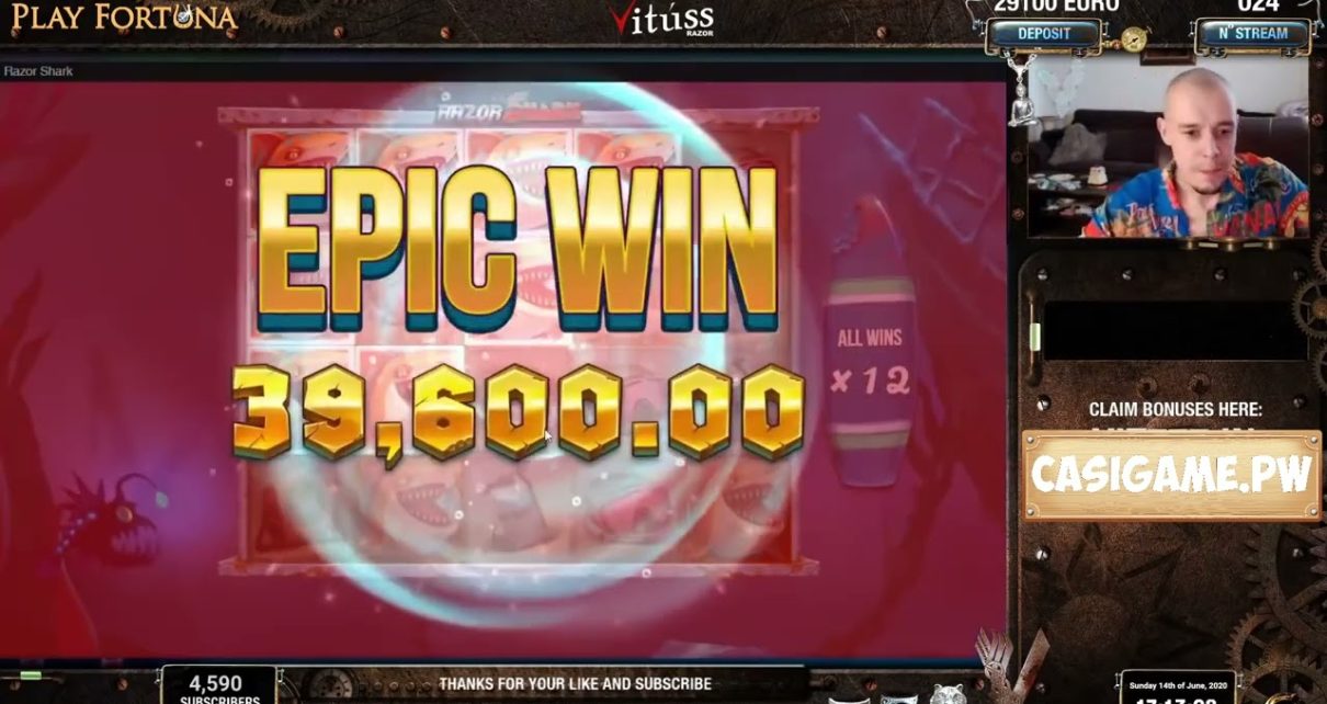 Streamer Vituss wins €298,880 at online casino