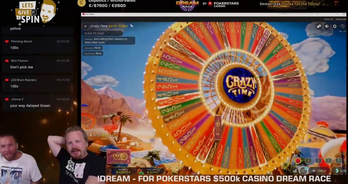 YOU PICK SLOTS – 0,000 PokerStars Casino !Dream Race @ 22:00, !dream to consider ❤️❤️ (20/07/2020)