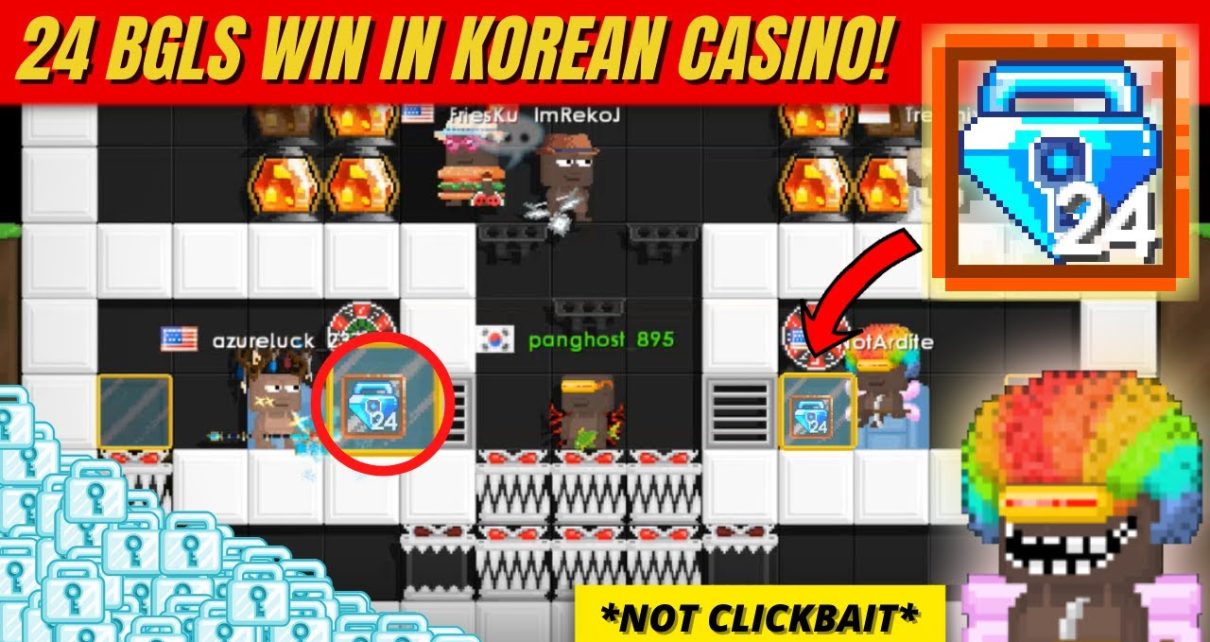 24 VS 24 BGLS BET IN KOREAN CASINO! CASINO | Growtopia