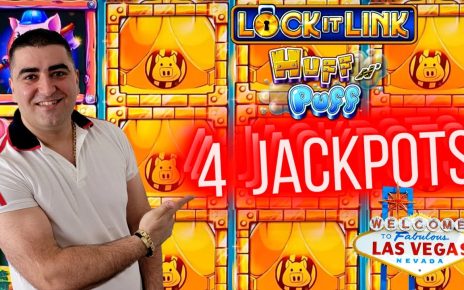 4 HANDPAY JACKPOTS On High Limit Huff N Puff & Konami Slot Machines