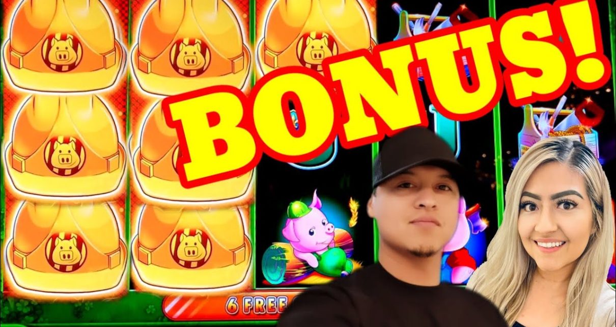 ? BONUS! HUFF N' PUFF SLOT MACHINE LAS VEGAS CASINO