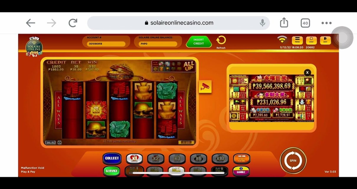 Big Win from Free Games in 88 Fortunes! Solaire Online Casino