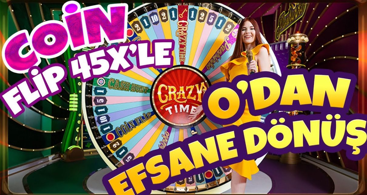 Casino | Crazy Time | 45 X Coin Flip le 0 Dan Efsane Dönüş Big Win #casino #crazytime