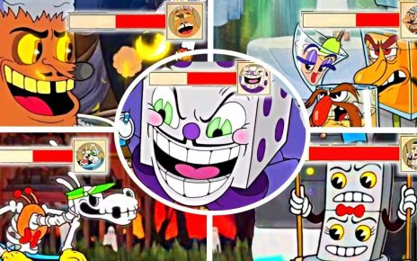 Cuphead – All Casino Bosses & King Dice with Healthbars (No Damage)