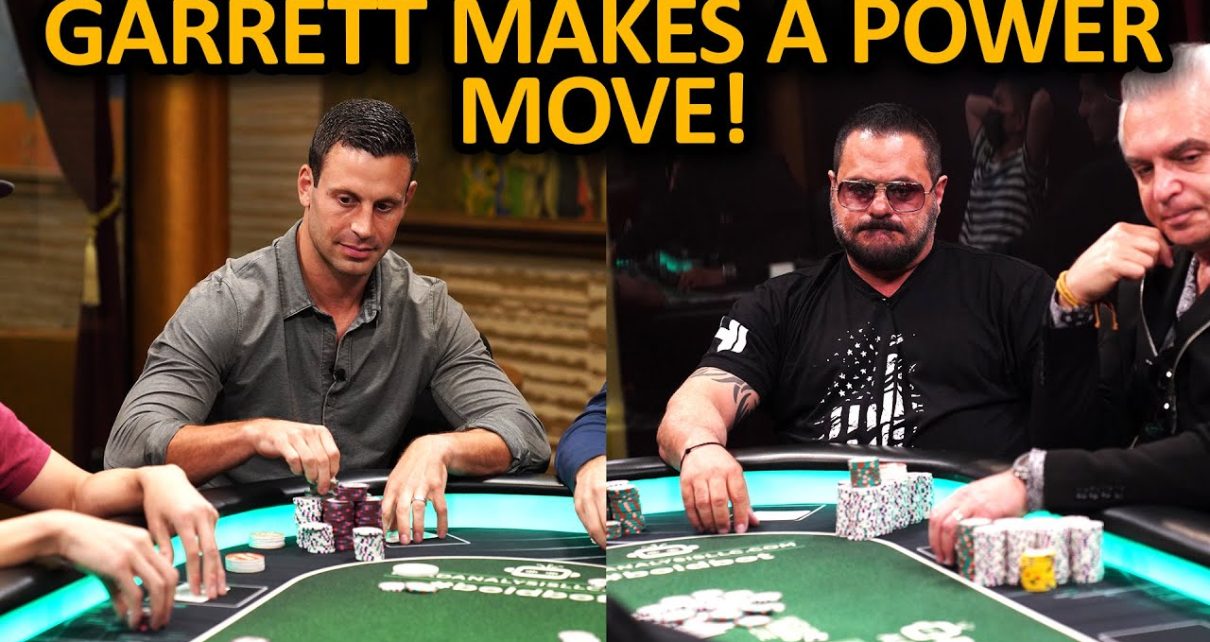 Garrett tries to OVERBET BLUFF Nick Vertucci @Hustler Casino Live