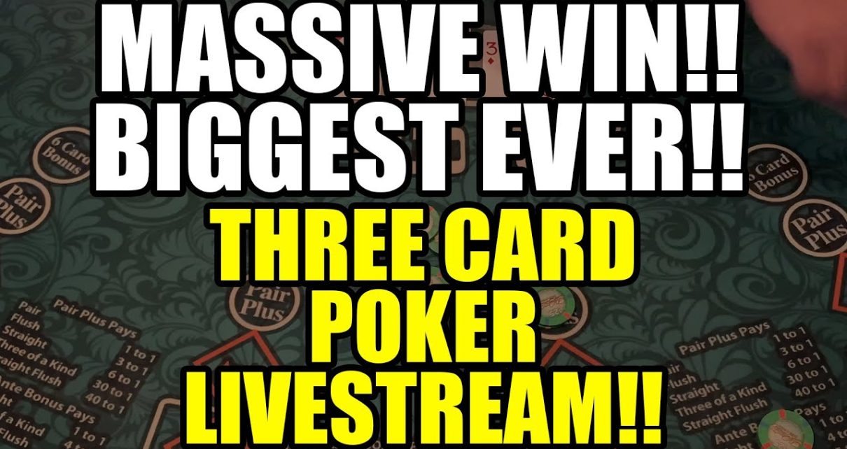 MASSIVE WIN! TRIPS AND A STRAIGHT FLUSH!! Three Card Poker Livestream!! May 5th 2022