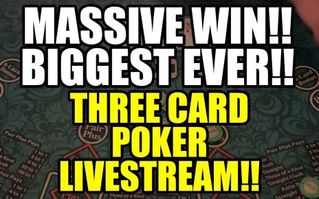 MASSIVE WIN! TRIPS AND A STRAIGHT FLUSH!! Three Card Poker Livestream!! May 5th 2022