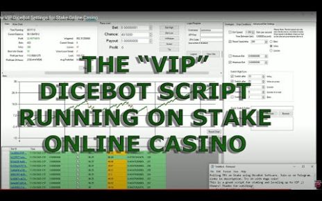 New VIP DiceBot Settings for Stake Online Casino