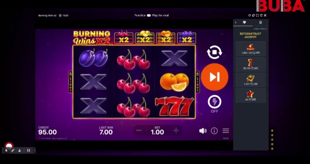 Online casino slot – X2 Burning wins by PLAYSON – BUBA.GAMES