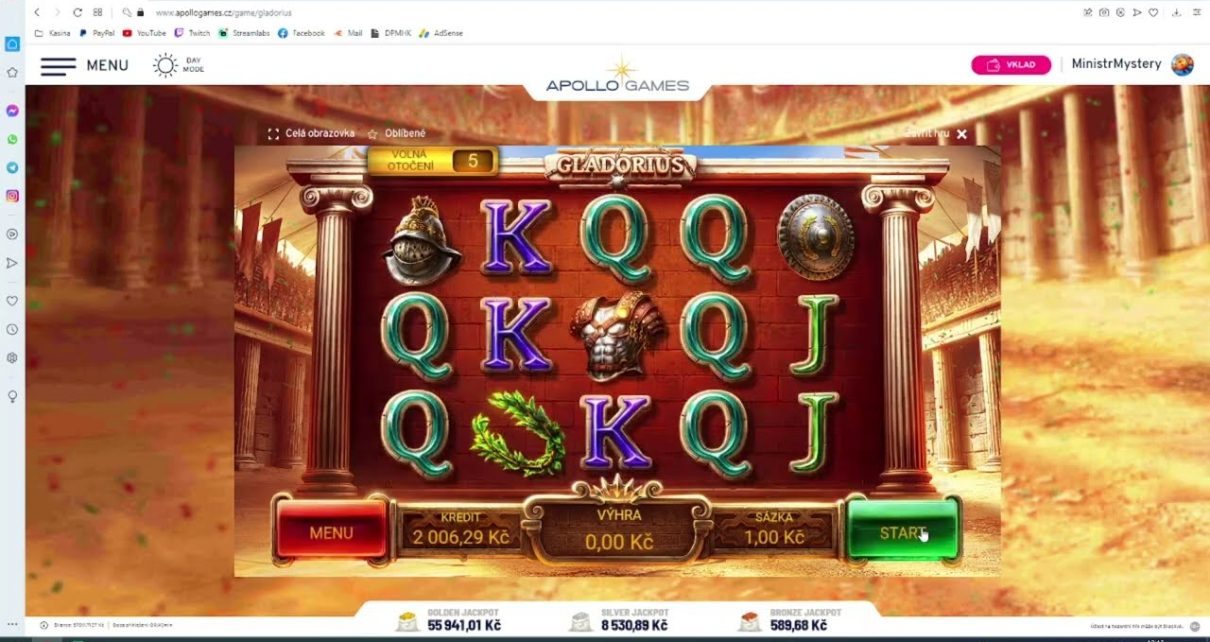 PRODLOUŽENÉ FREESPINY NA APOLLU • GLADORIUS • ZKUS ŠTĚSTÍ GRATIS • APOLLO GAMES ONLINE CASINO