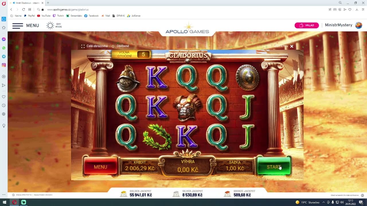 PRODLOUŽENÉ FREESPINY NA APOLLU • GLADORIUS • ZKUS ŠTĚSTÍ GRATIS • APOLLO GAMES ONLINE CASINO