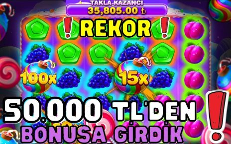 ?SWEET BONANZA?50.000 TL'DEN OYUNA ALDI❗REKOR KAZANÇ?#Slot #Casino #Sweetbonanza #Taktik #100X #50X