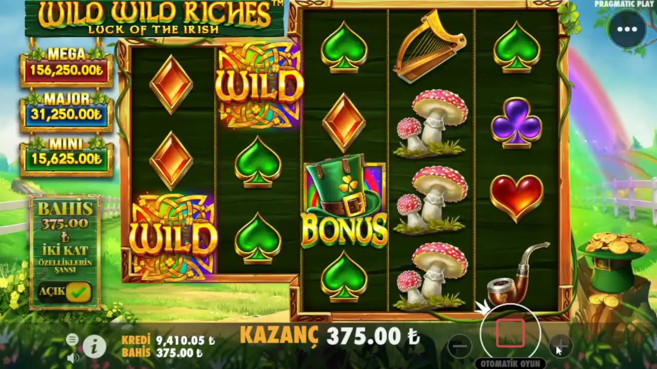 WİLD WİLD RİCHES I 375’den BONUSA GİRDİK VURDUK KAÇTIK..! #wildwildriches #casino #slot