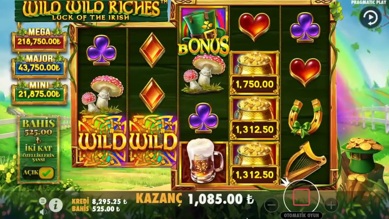 WİLD WİLD RİCHES I 525TEN BONUSA GİRDİK PARALARI ÇUVALLADIK.! #wildwildriches #casino #slot