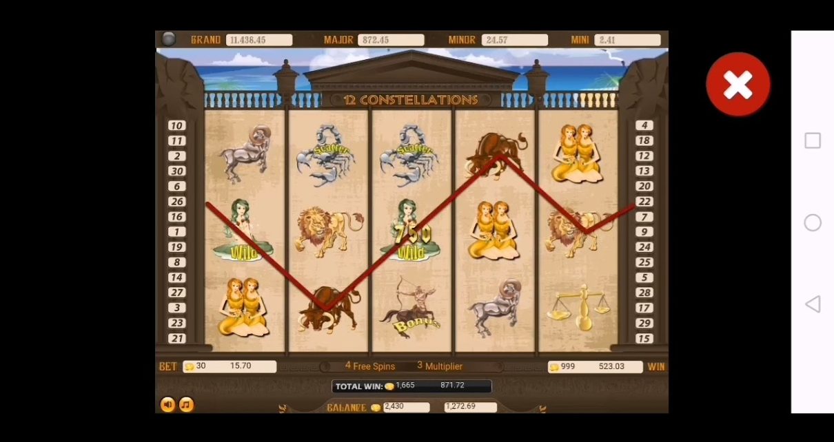 Alt online casino Constellation Unli Scatter din