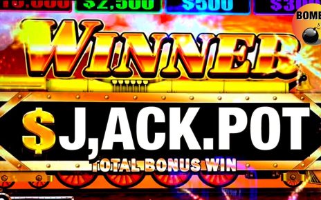 BIG JACKPOT HANDPAY! On KONAMI? Piggy Pennies ~ All Aboard Casino Slot Machine Win In Las Vegas