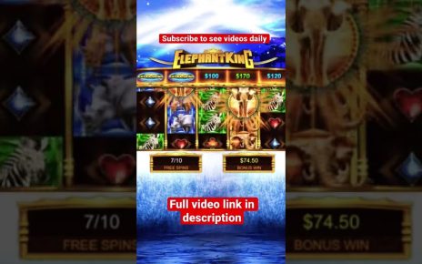 Elephant￼ King | Free Games | Big Win | .50 Bet | Huge Win | Online Casino | Fast Cash | #shorts