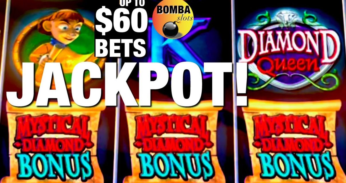 JACKPOT HANDPAY! Up to  Bets on Diamond Queen Las Vegas Casino Slot Play
