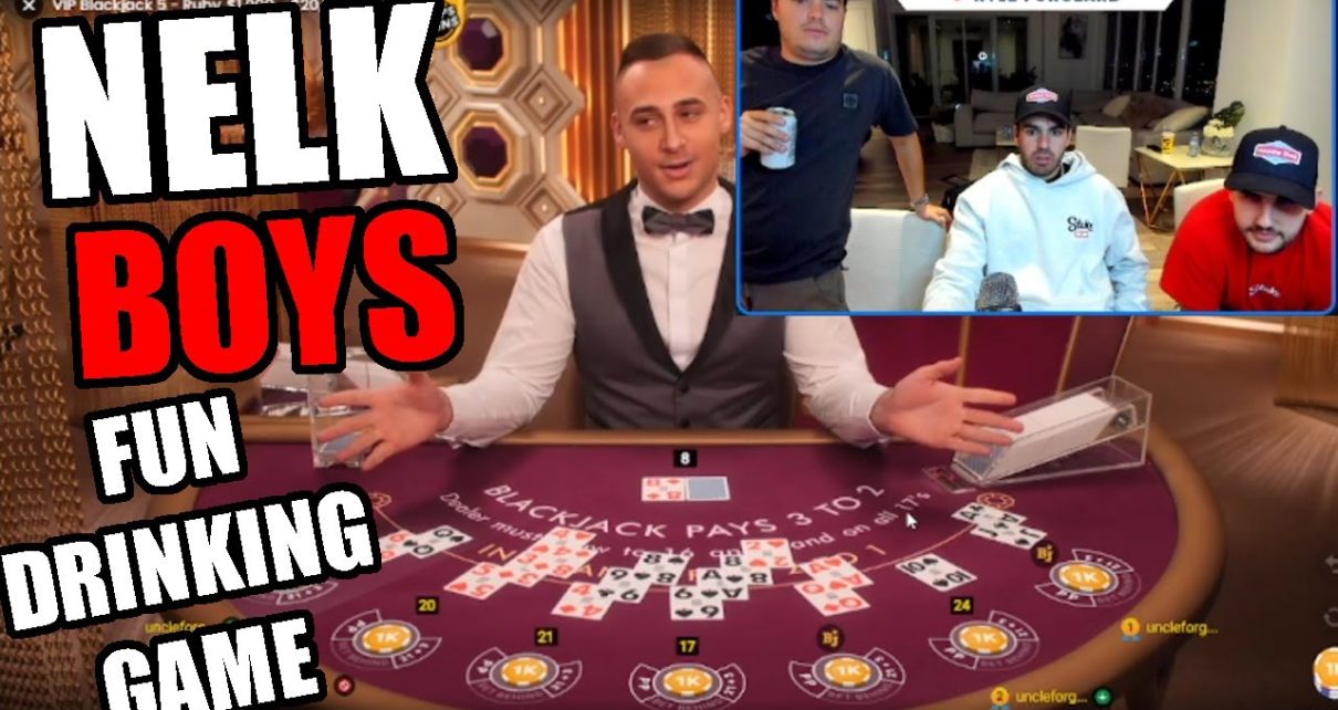 Nelk Boys Chugging Beers And Gambling | BlackJack