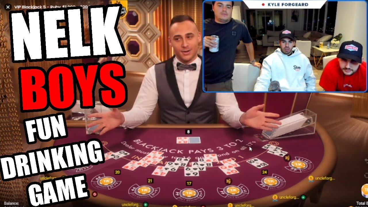 Nelk Boys Chugging Beers And Gambling | BlackJack