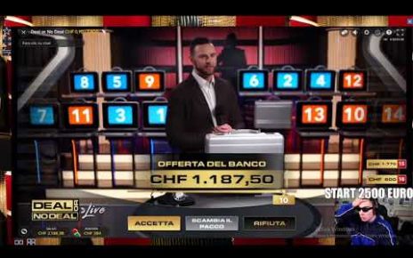 ONLINE CASINO IL GABBRONE VINCE €1250 AL DEAL OR NO DEAL! LA PIÙ GRANDE VINCITA DEL GABBRONE