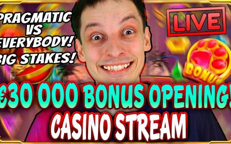 SLOTS LIVE ? BIG €30 000 BONUS OPENING! Casino Stream Big Wins with mrBigSpin