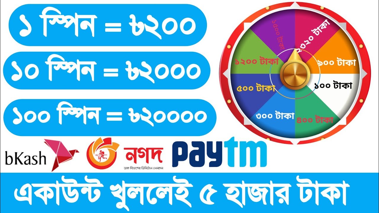 Spin And Earn Money Per Day 2000 Taka | Payment Bkash 2021 | Spin And Earn Bangla | Spin To Earn App