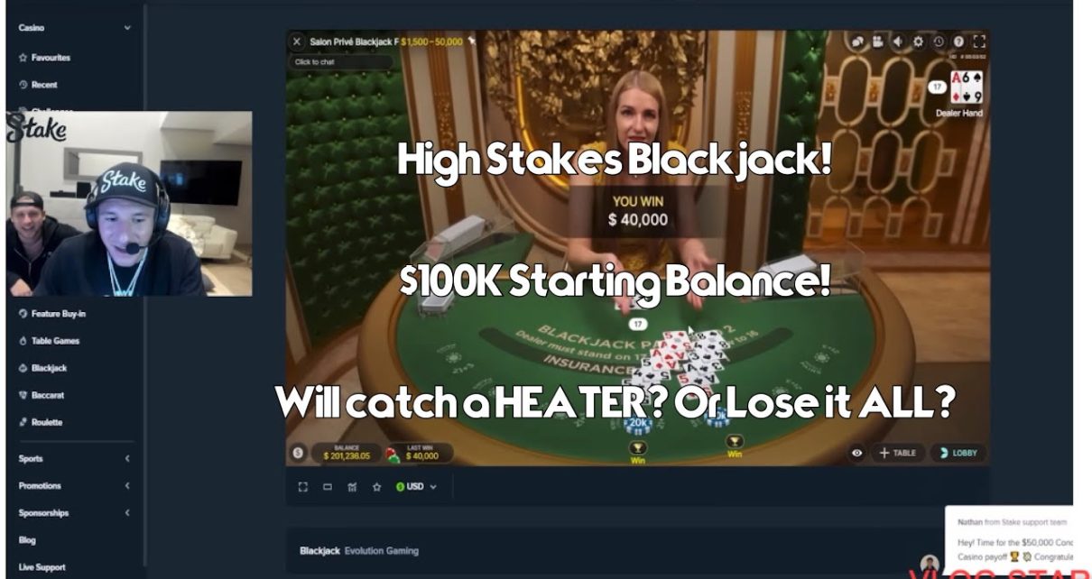 SteveWillDoIt Gambling Playing Blackjack | High Stakes Online Casino Blackjack | Fun Session