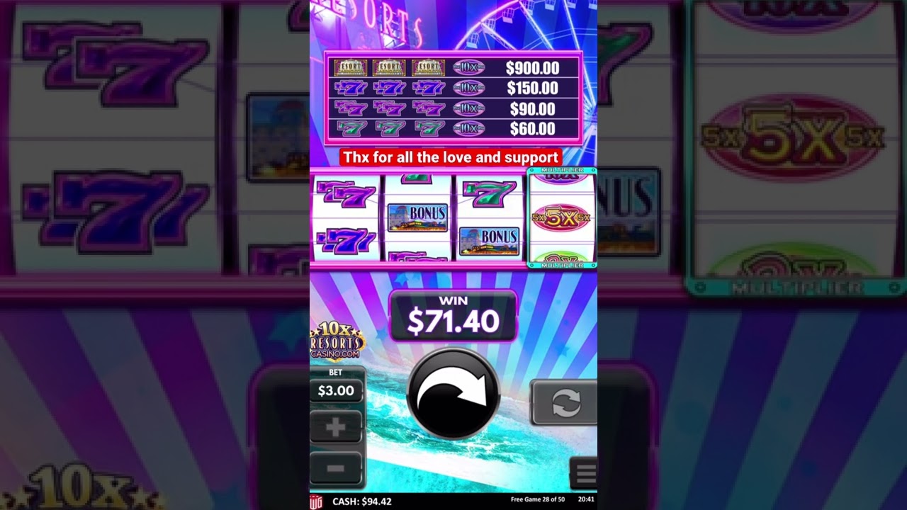 10x Resorts | Free Games | $3 Bet | Bonus Win | Nice Win | Online Casino | Fast Cash #shorts