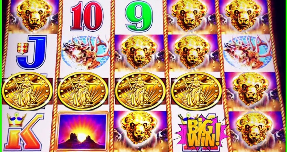4 COIN TRIGGER! LANDED BIG WINS BUFFALO GOLD SLOT MACHINE COIN present