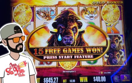 4 Coin Trigger on Buffalo Gold! It almost brought me to tears ? Casino Slot Play