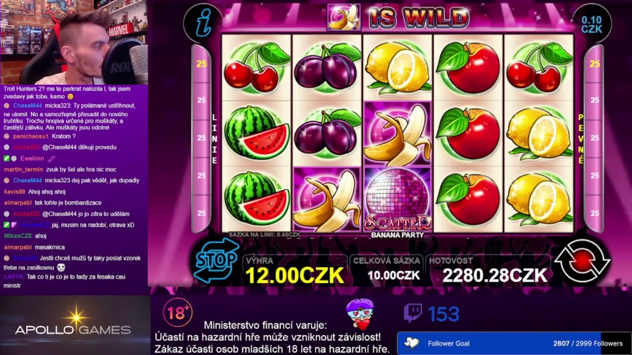 APOLLO GAMES ONLINE CASINO • NOVÉ HRY • DIAMOND HILL • BANANA PART • CHILLI FRUITS • STICKY FOUR