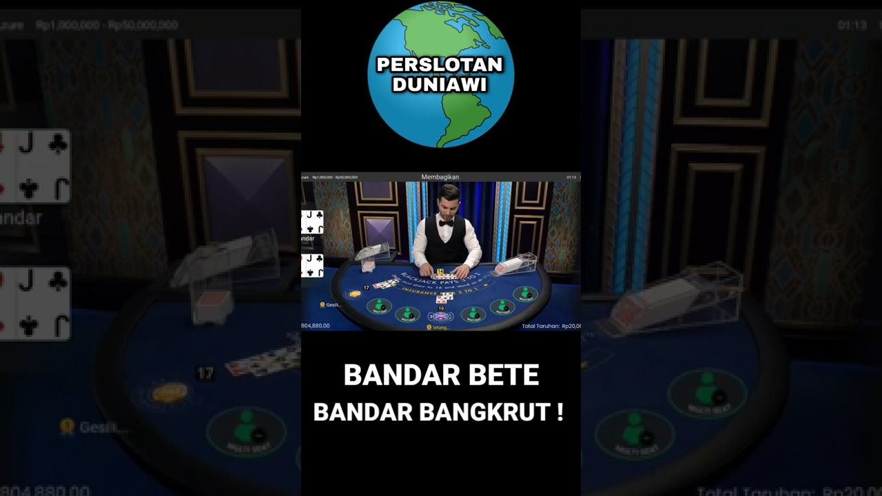 BLACKJACK !! JACKPOT BESAR - BANDAR BANGKRUT !! #short #shorts #blackjack #casino #slotonline