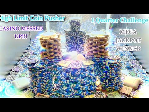 ✅CASINO MESSED UP… Inside The High Limit Coin Pusher! 1 Quarter Challenge! || JACKPOT || ASMR!