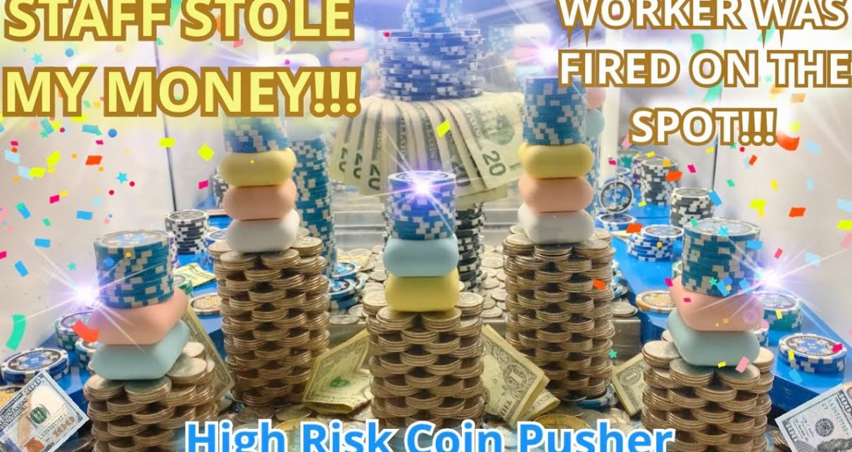 ?CASINO STAFF WAS FIRED AFTER DOING THIS … Playing The High Stakes Coin Pusher! || JACKPOT || ASMR