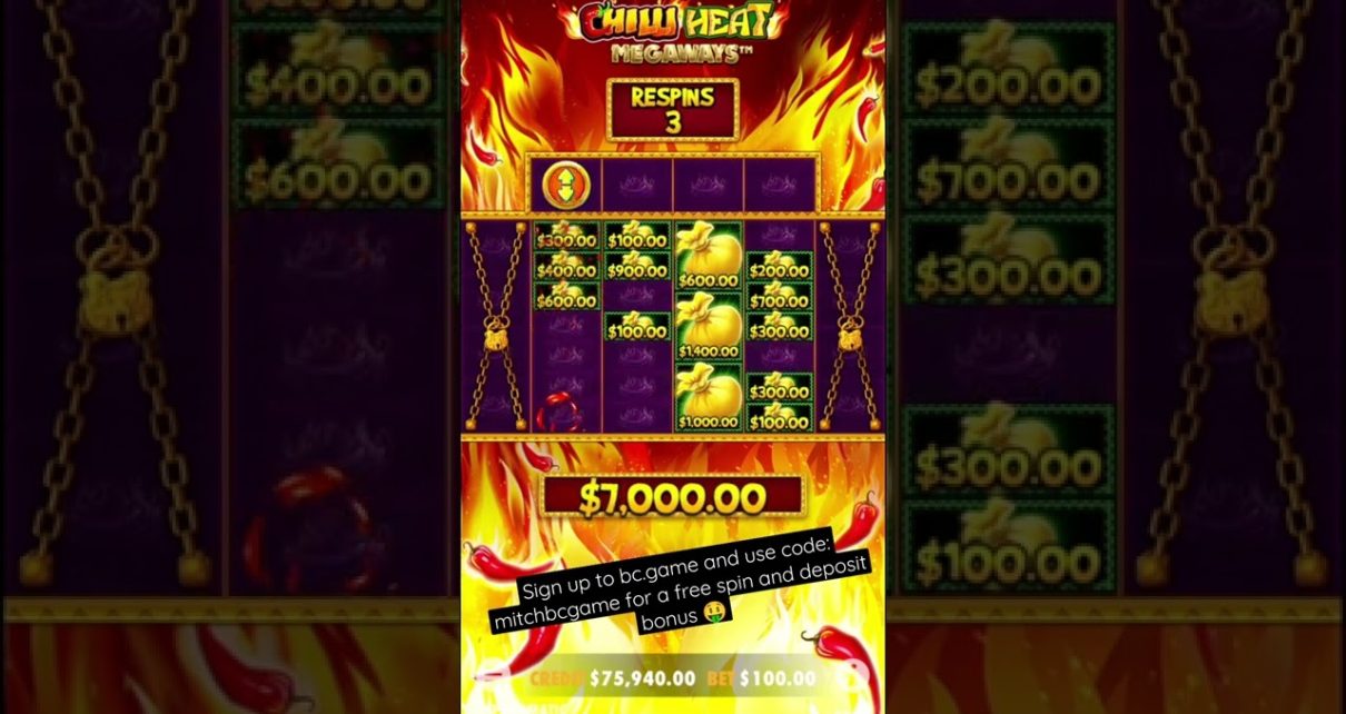 CHILLI HEAT MEGAWAYS HUGE WIN RESPINS FEATURE *MASSIVE WIN* – ONLINE CASINO SLOTS #casino #win #slot