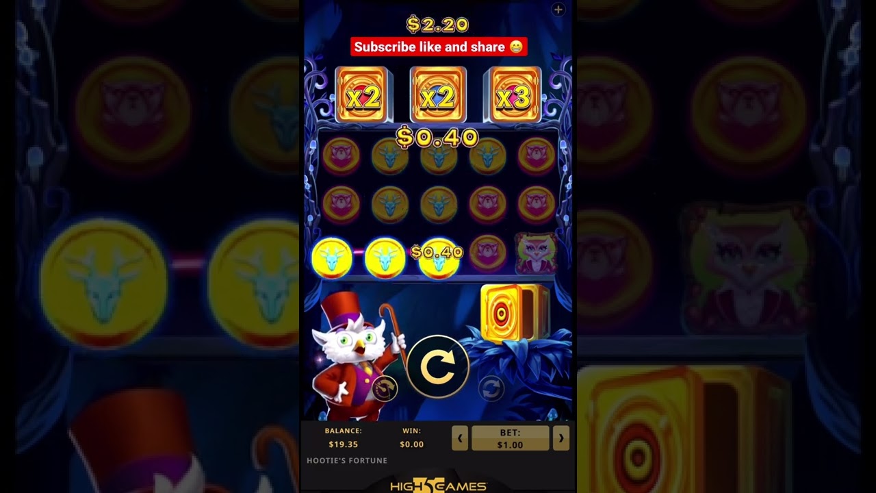 Hooties Fortune | Free Games | $1 Bet | Small Win | Bad Win | Online Casino | Fast Cash #shorts